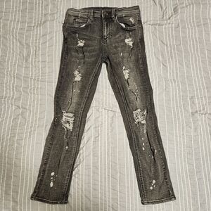 Ninth Hall 28w Men's Lure Distressed Black Jeans